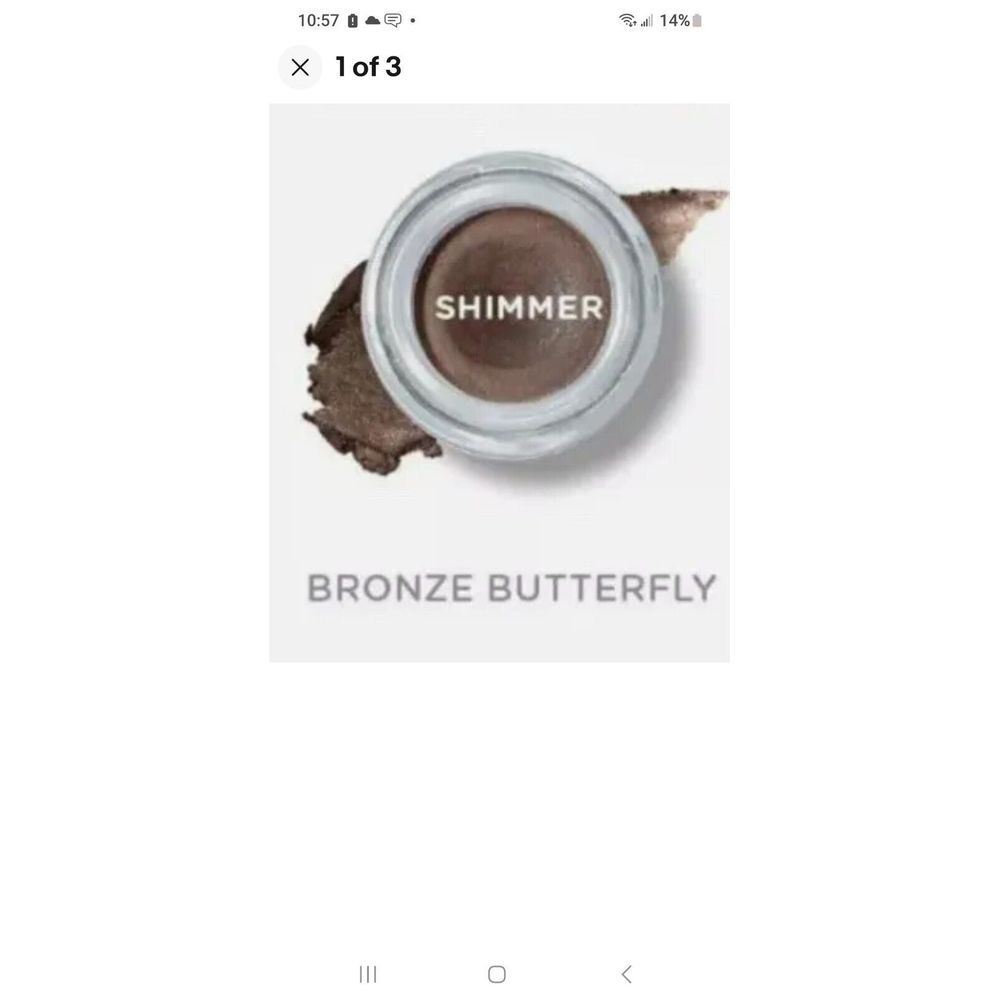 AVON‎ FMG GLIMMER LONGWEAR GEL EYESHADOW BRONZE BUTTERFLY